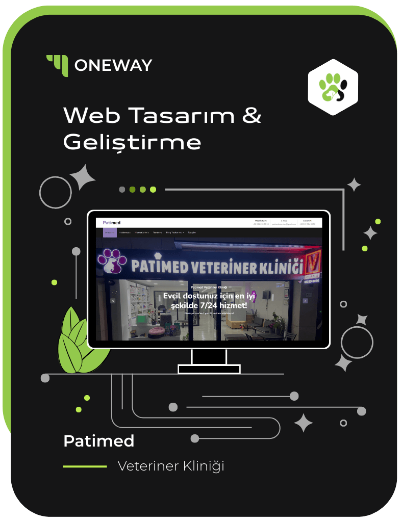 Oneway - Patimed Veteriner Kliniği Profesyonel Web Site Proejsi